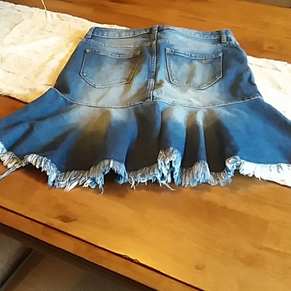 WILLIAMRAST frayed denim flared skirt, NWOT - Picture 2 of 8